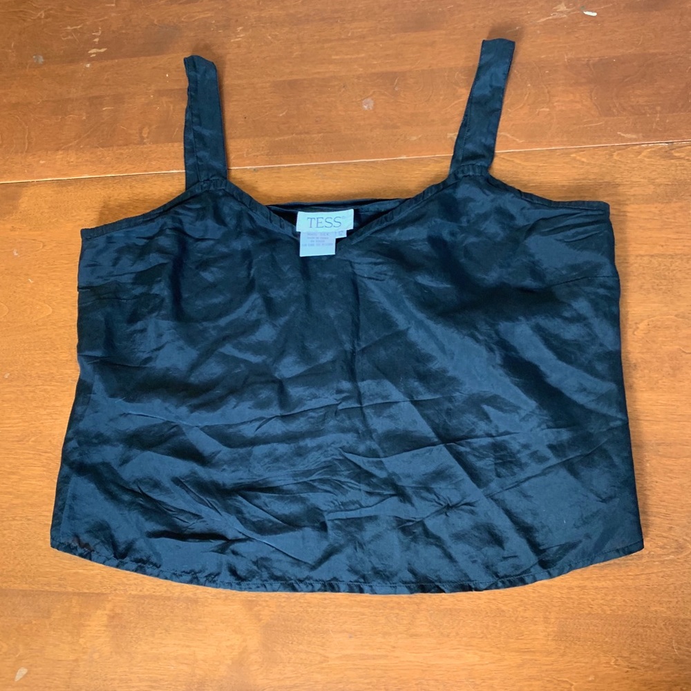 100% Silk V-neck Crop Top
